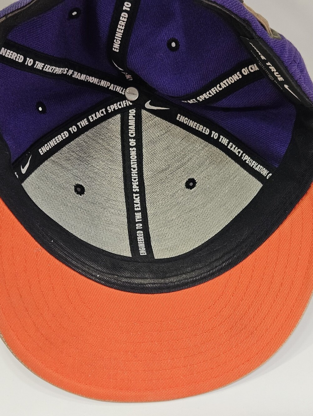 Nike ACG True Snapback Hat Purple Wool Leather Brim Strapback Outdoor Vintage - Picture 9 of 10